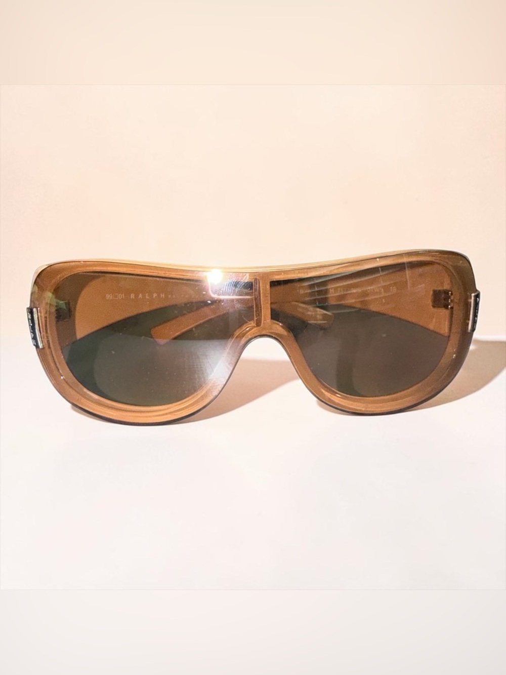 VINTAGE Ralph Lauren Brown Tan Shield Sunglasses